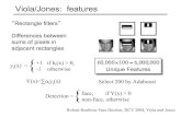 Viola/Jones: featurespages.cs.wisc.edu/~lizhang/courses/cs766-2012f/...Viola/Jones: features “Rectangle filters” Differences between sums of pixels in adjacent rectangles y t (x)