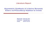 Literature Report Asymmetric Synthesis of α · 2020. 8. 28. · organic synthesis, whereas the N-Boc-protected group can be easily removed for synthetic purposes. However, catalytic