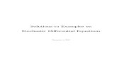 Solutions to Examples on Stochastic Diï¬€erential Solutions to Examples on Stochastic Diï¬€erential