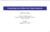 Extending the Erdos Ko Rado htanaka/docs/2012.08.shanghai.pdf · PDF file 2013. 3. 14. · Title: Extending the Erdos Ko Rado theorem Author: Hajime Tanaka Created Date: 8/20/2012