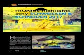 FRONIUS Highlights ην SCHWEISSEN& SCHNEIDEN2017 · 2020. 10. 2. · TransPocket 150 & TransPocket 180, λανσα-ρίστηκαν και τα 2 νέα ... TransTig 230i, MagicWave