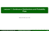 Lecture 7: Continuous Distributions and Probability Plots 2019. 5. 29.آ  Continuous Distributions and