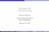 The power of - Days 2020 in psztxa/talks/lambda-20.pdf · PDF file Typingdisciplines C staticbutweak Java,C# static/dynamicbutstrong Python,Scheme dynamicandstrong Haskell,SML staticandstrong