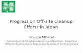 Progress on Off-site Cleanup Efforts in Japankhjosen.org/event/conference/2nd_Con/sympo_slide/Masaru...Policy in FY 2014 & Beyond 8 Progress Status Decontamination Preliminary (base,