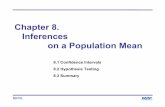 Chapter 8. Inferences on a Population Meanmathsci.kaist.ac.kr/~nipl/cc511/lectures/Chapter8.pdf · 2015. 11. 25. · 8.1.1 Confidence Interval Construction(2/8) • Inferences on