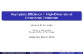 Asymptotic Efficiency in High-Dimensional Covariance Estimation · 2018. 3. 5. · Common topic in random matrix theory (both for Wigner and for Wishart matrices): Bai ... a separable