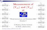 Measurement of |Vcb| and |Vub atconferences.fnal.gov/win03/Talks/CKM/SecIII/bizjak.pdf · 2015. 12. 2. · Ilija Bizjak, Ljubljana @ WIN 03, October 2003 0 0.005 0.01 0.015 0.02 0.025