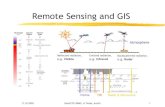 Remote Sensing and GIS · 2020. 11. 5. · Remote Sensing Classifications Passive –either analog or digital radiation samplers, e.g. cameras, TIR detectors, multispectral scanners
