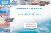 Acclaim Organic Acid (OA) - Thermo Fisher Scientifictools.thermofisher.com/content/sfs/manuals/41786-Man... · 2016. 2. 17. · Column: Acclaim OA, 5 μm Dimensions: 150 x 4.0 mm