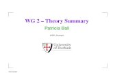 WG 2 – Theory Summaryconferences.phys.uoa.gr/win05/WIN05_WG2/Summary/ball-wg2-theo… · WG 2 – Theory Summary Patricia Ball IPPP, Durham. Patricia Ball Topics: Weak decays, CP