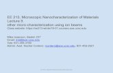 EE 213, Microscopic Nanocharacterization of Materials ......2. 6. 8. 9. 10. 11. 12. 13. M.A. Nicolet, in Materials Characterization Usinq Ion Beam, "Backscattering Spectrometry and