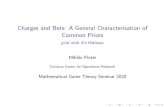 Charges and Bets: A General Characterisation of Common Priors joint with Ziv … · 2020. 11. 18. · Charges and Bets: A General Characterisation of Common Priors joint with Ziv