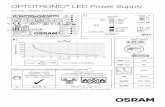 OPTOTRONIC LED Power Supply - Osram ... 21-24 max. 2 m di lunghezza totale, moduli esclusi. Illuminazione d’emergenza: Questo alimentatore LED, secondo EN 61347-2-13 allegato J,