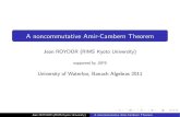 A noncommutative Amir-Cambern Theorembanalg20/Talks/roydor.pdf · Jean ROYDOR (RIMS Kyoto University) A noncommutative Amir-Cambern Theorem. Main Result Th. (R.): There exists "0