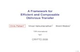 A Framework for Efficient and Composable Oblivious Transferweb.eecs.umich.edu/~cpeikert/pubs/slides-ot-crypto08.pdfA Framework for Efﬁcient and Composable Oblivious Transfer Chris