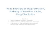 Heat, Enthalpy of drug Formaon, Enthalpy of Reac5on ...ruben.ucsd.edu/20/r04.pdf Molar heat of drug binding to blood plasma proteins Drug Protein ΔH binding (kcal/mol) Propranolol