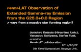 Fermi-LAT Observation of Extended Gamma-ray Emission emissions from the G25.0+0.0 region. â€¢Hard spectrum
