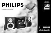Mini HiFi System - Philips...a posição da antena FM para obter a melhor recepção possível. CConexão das caixas acústicas • Ligue a caixa direita ao conector R, com o fio colorido