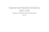 Engineering Probability & Statistics (AGE 1150) Chapter 1 ... ... Engineering Probability & Statistics