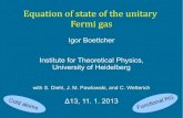 Equation of state of the unitary Fermi gassmp/Delta/... · Equation of state of the unitary Fermi gas Igor Boettcher Institute for Theoretical Physics, University of Heidelberg with