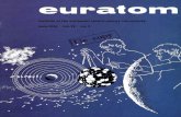 Euratom Bulletin of the European Atomic Energy Community ...aei.pitt.edu/79834/1/1965_June_-_No_2.pdfQuarterly Information Bulletin of th e Euro pean Atomic Energy Community (Euratom)