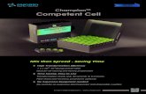 ChampionTM Competent Celldocs.smobio.com/document/doc/Supplement/CC_180817.pdf · 2018. 9. 21. · ChampionTM Competent Cell E-mail: info@smobio.com | High Transformation Eﬃciency