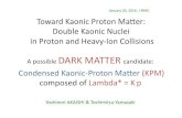 January 20, 2016: J-PARC Toward Kaonic Proton Maer: Double … · 2016. 1. 25. · K-p, K-pp, K-K-pp,,, deep but short lived: Γ ~ 100 MeV So, short-lived mul- Λ* (j