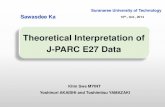 Theoretical Interpretation of J-PARC E27 Datascience.sut.ac.th/physics/ALICE/particle/Activities/talks/E27_SUT.pdf · Study of kaonic nuclei by the d (π+, K+ ) reaction at J-PARC