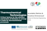 Thermochemical Arvelakis Stelios & Technologies...Thermochemical Technologies Critical factors for the efficient conversion of biomass to energy & fuels by thermochemical processes