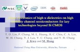 Nano-electronics of high κdielectrics on high mobility channel semiconductors for …spin/course/98F/2009-Hong-1.pdf · 2009. 11. 11. · 8500. 340. Temperature dependence. T -1.66.