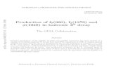 Production of f (980), f (1270) and 0 arXiv:hep-ex/9802013v1 12 … · 2018. 10. 1. · arXiv:hep-ex/9802013v1 12 Feb 1998 EUROPEAN LABORATORY FOR PARTICLE PHYSICS CERN-EP/98-010