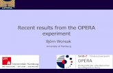 Recent results from the OPERA experiment Recent results from the OPERA experiment University of Hamburg