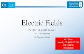 Electric Fields...15/09/2020 Phys 104 - Ch. 23/IIII - lecture 4 - Dr. Alismail 4 sec. 23.04 Problem 23.19 Three point charges are arranged as shown in the following figure. (a) Find