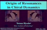 Origin of Resonances in Chiral Dynamicstetsuo.hyodo/old/publication/...6 Double-pole structure in chiral dynamics Pole of the scattering amplitude : resonance KN scattering and the