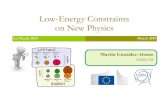 Low-Energy Constraints on New PhysicsM. González-Alonso (CERN) Low-energy BSM probes Low-Energy Probes of New Physics ๏ I'll focus on precision measurements in non-forbidden processes: