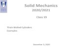 Solid Mechanics 2020/2021 - ULisboa · Solid Mechanics 2020/2021 Class 19 Thick-Walled Cylinders Examples December 3, 2020