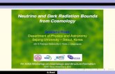 Neutrino and Dark Radiation Bounds from Cosmologyhome.kias.re.kr/MKG/upload/cosmology2016/talk file...PROBING THE NEUTRINO MASS SCALE 1. Direct measurements through β decay kinematics