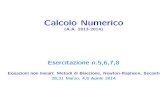 Calcolo Numericopasca/corso/slides/calcolo...Calcolo Numerico (A.A. 2013-2014) Esercitazione n.5,6,7,8 Equazioni non lineari: Metodi di Bisezione, Newton-Raphson, Secanti 28,31 Marzo,