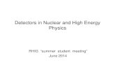 Detectors in Nuclear and High Energy Physicsrhig.physics.yale.edu/Summer2014/Detectordisc1.pdfDetectors for Particle Identification • dE/dX ( energy loss in matter; f(βɣ) ) •