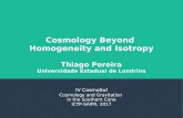 Cosmology Beyond Homogeneity and Isotropy200.145.112.249/webcast/files/IVCosmoSul.pdf · 2017. 8. 4. · – Gravitational waves with different dynamics ... – Scalar FRW perturbations