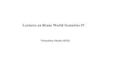 Lectures on Brane World Scenarios IV...Introduction to extended models & their applications Example I: New interpretation of tiny neutrino masses a) Dilution by large extra-dimensional
