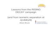 Lessons from the RISING DECAY campaign (and from ... 112,113Tc spectroscopy at RISING Bruce, Lalkovski