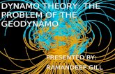 DYNAMO THEORY: THE PROBLEM OF THE GEODYNAMO · 2012. 5. 22. · HOMOPOLAR DISC DYNAMO Main equation describing the whole setup is: Ω = − − Ω = + − = + Ω = π π π ε 2 (