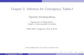 Chapter 3: Inference for Contingency Tables-Idbandyop/BIOS625/chapter3a.pdfChapter 3 3.1 Inference for association parameters 3.1.2 Aspirin and Heart attacks n = 1360 stroke patients