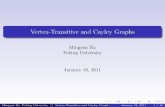 Vertex-Transitive and Cayley Graphs · 2011. 1. 18.  · DEFINITIONS Graphs = ( V() ;E()). Automorphisms Automorphism group G= Aut(). Transitivity of graphs: vertex-, edge-, arc-transitive