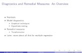 Diagnostics and Remedial Measures: An Overviewriczw/teach/STAT540_F15/Lecture/lec04.pdfI Logically, you are investigating model assumptions not \marginal e ect". W. Zhou (Colorado