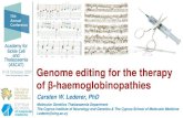Genome editing for the therapy of β-haemoglobinopathies...Fix missense mutation (repair) or introduce non-sense mutations (stop) C Repairing and stopping: base editor 8 Rees et al.