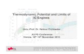 max Thermodynamic Potential and Limits of IC Engines · 2016. 2. 5. · G r a z · U n i v e r s i t y · o f · T e c h n o l o g y SC. Gasoline engine 90 bar n/a p max 200 bar Large