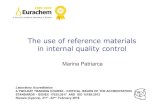 The use of reference materials in internal quality control...ISO 7870-2 More rulesexist Eurachem Training Course -Nicosia (Cyprus) 21 -22 02 2019 22. Eurachem Training Course -Nicosia