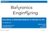 Innovations in Solid-State Batteries & Cathodes for EVs · 2019. 6. 28. · Interface engineering for contact solid vs. solid [18] Shirley Meng, Presentation MRS webinar: Solid-State